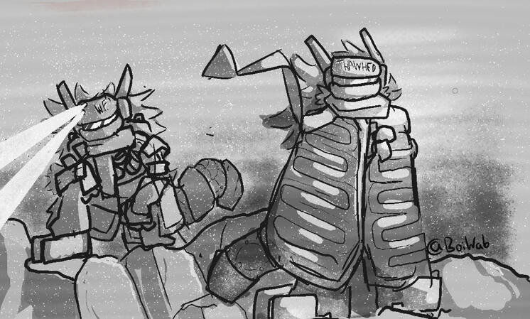 [20$ due to messyness] pixel-ish, messy sketch, messy shading, no colors, 2 characters. [2025]