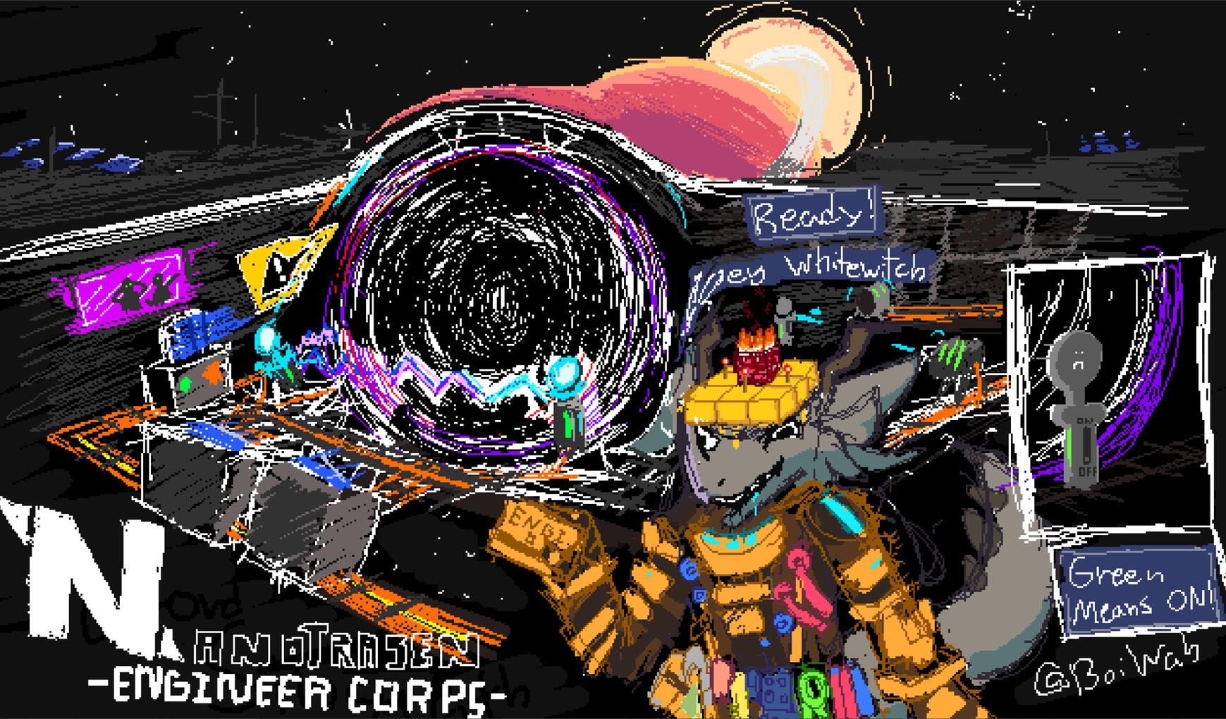 [50$] Pixel art painting, 1 character half body, room BG, messy,